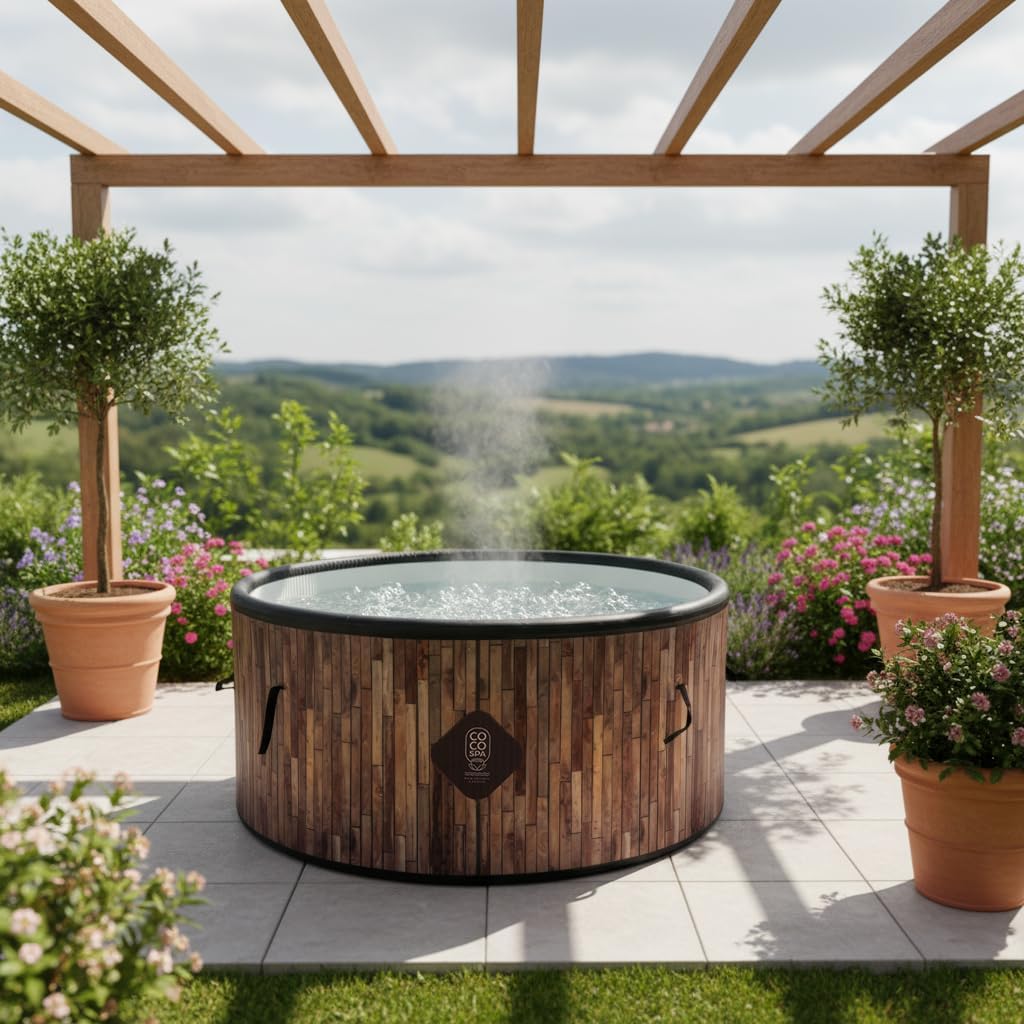 karaca-alisveris Bali Spa Gonflable - 150 cm de diamètre - 800 litres - Moteur 2240 W - 2 à 4 Personnes - Massage 140 Jets
