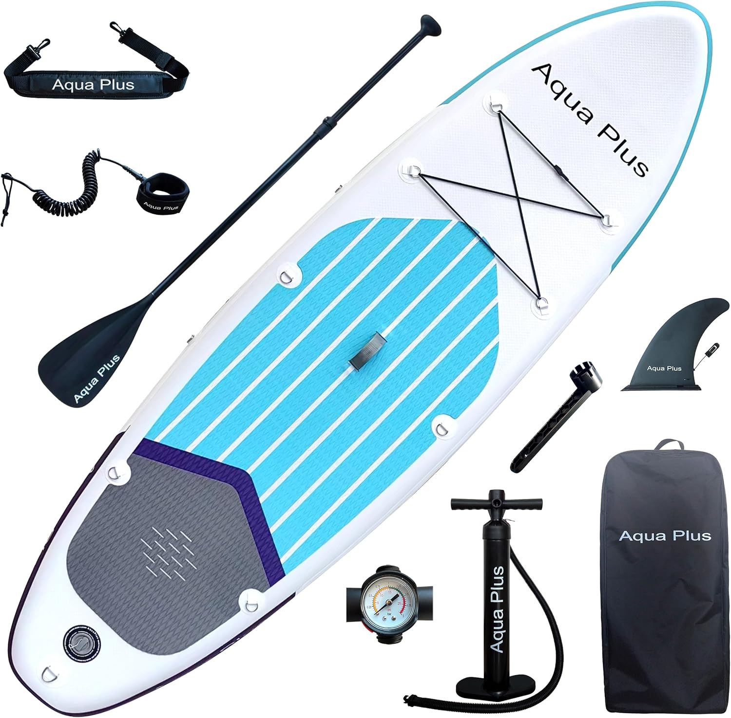 karaca-alisveris - SUP gonflable 15cm - planche à pagaie, pompe, sac à dos