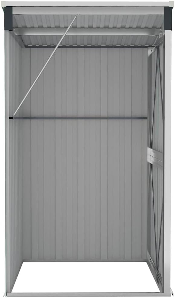 karaca-alisveris Remise de Jardin Murale Anthracite 118x100x178 cm Acier,Structures extérieures, Cabanes & abris de Jardin,316219