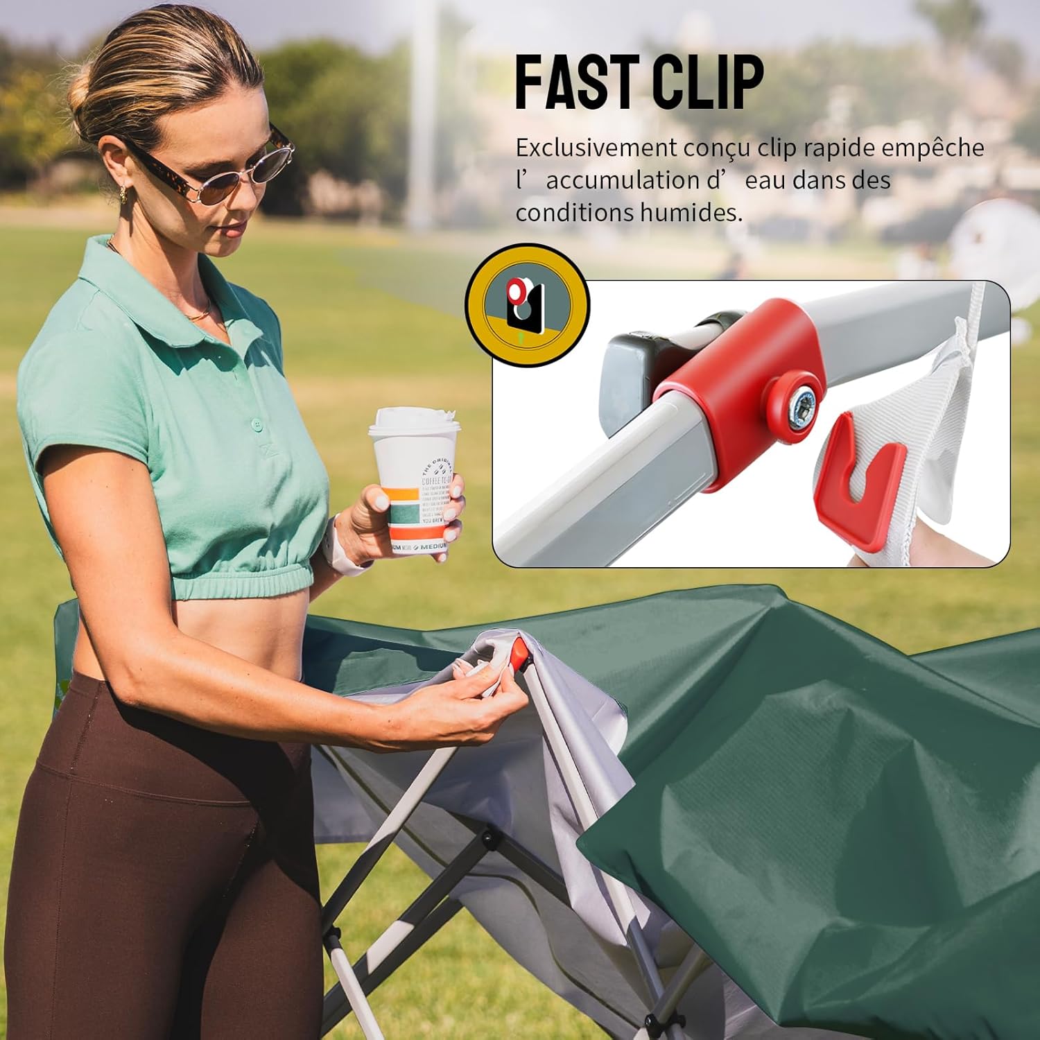 karaca-alisveris Tonnelle Pliante 3x3 Imperméable, Barnum Pliant de Jardin Exterieur, Pop-Up Gazebo avec Sac de Rangement, UPF 50+, avec 4 Parois Latérales Amovible, 4 Sac de Sable, Vert Forêt