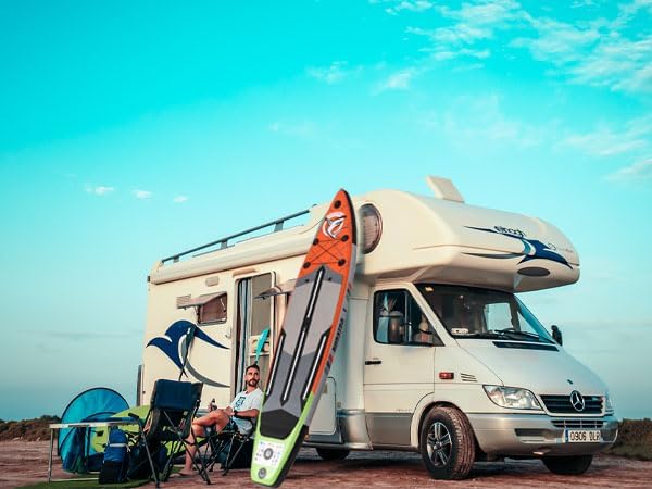 Stand up Paddle Gonflable Planches gonflables, siège Kayak,330 x 76 x 15 cm, jusqu'à 150 kg, Support GO-Pro,Pad intégré, 3 Ailes, Double pagaie réglable, Accessoires complets (Rouge)