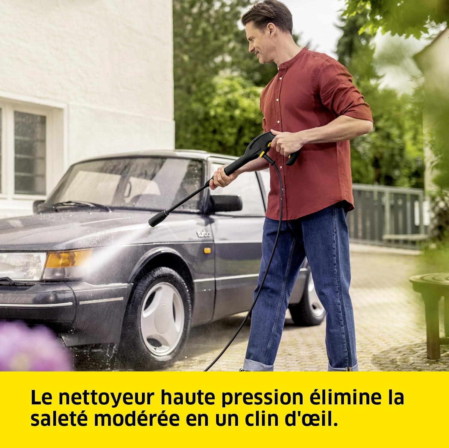 karaca-alisveris Nettoyeur Haute Pression K 4 Classic Home, Pression : Max. 130 Bar, Débit : 420 l/h, Surface : 30 m²/h, Filtre à Eau, Poids : 4,6kg, Pistolet Haute Pression, Rotabuse, Lance, Home Kit
