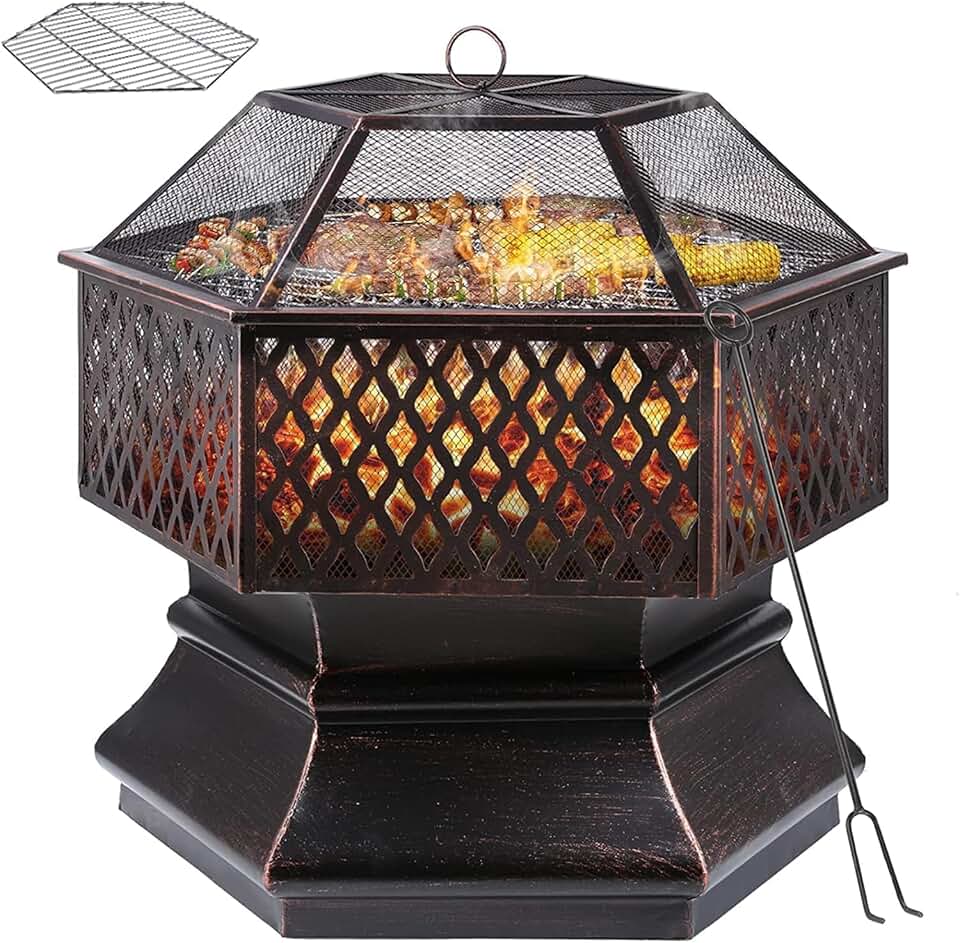 karaca-alisveris - karaca-alisveris de Jardin - 71x71x63 cm - grill, filet, chauffage karaca-alisveris
